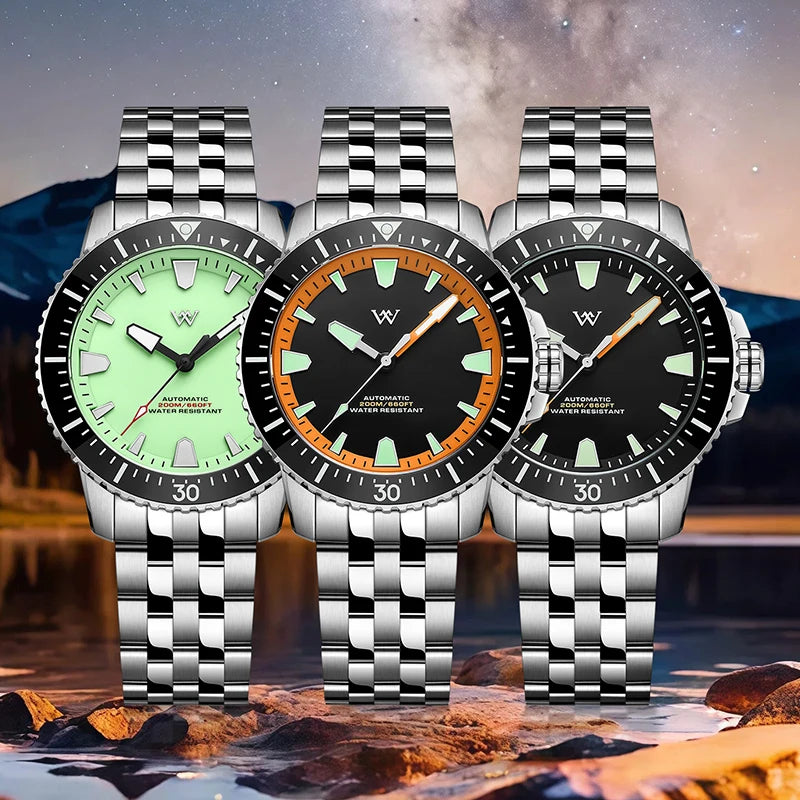 Welly Merck WM211 Automatic Dive Watch – Seiko NH35, AR Sapphire Crystal, 200m Water Resistant