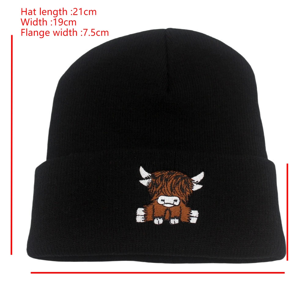 Embroidered Knit Beanie – Warm Pullover Cap | Men's & Women's