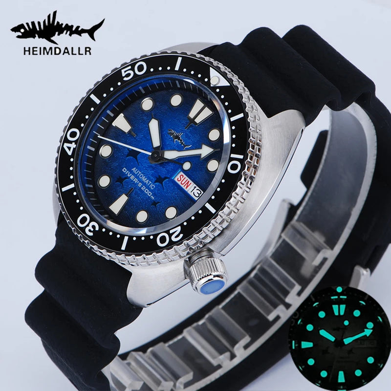 HEIMDALLR Turtle King Automatic Dive Watch – NH36, Sapphire Crystal, 200m Water Resistant
