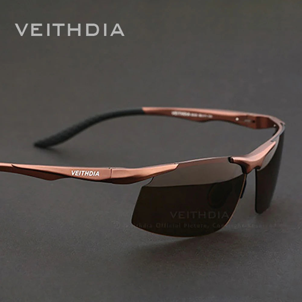 VEITHDIA Rimless Sunglasses | Aluminium Frame | Polarized UV400