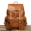 Miflame Handmade Genuine Cowhide Leather Backpack – Vintage, Retro, Laptop