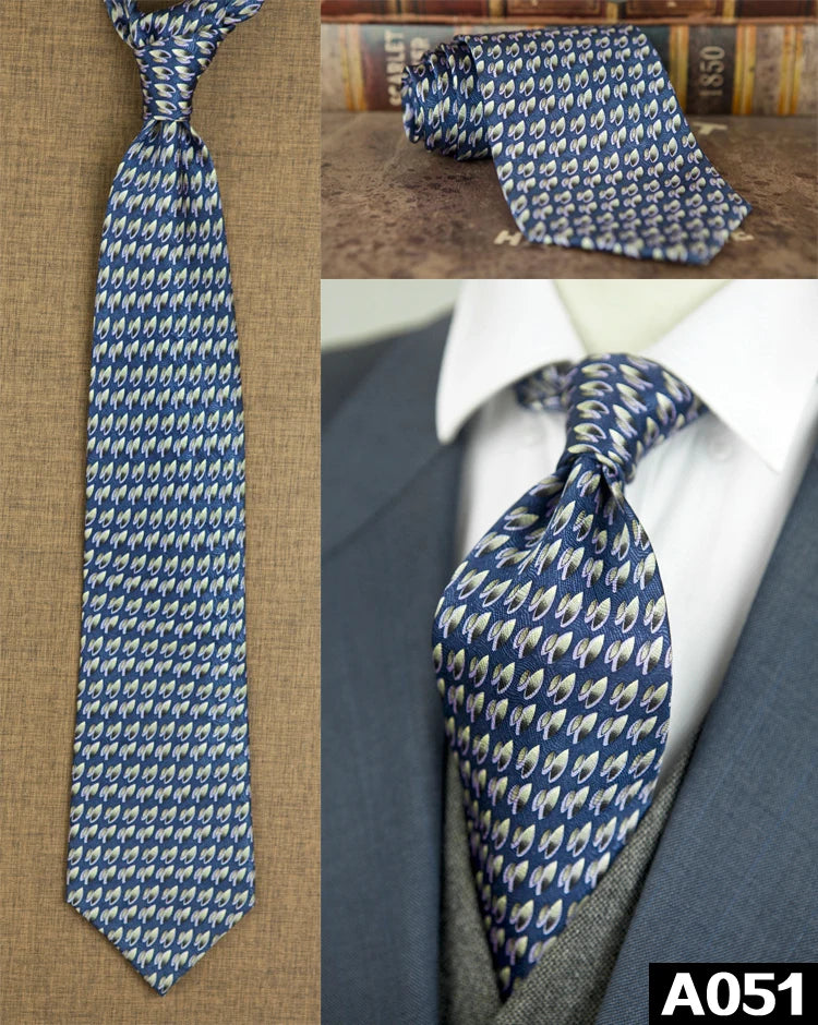 100% Silk Men's Printed Necktie – Vintage & Novelty Collection