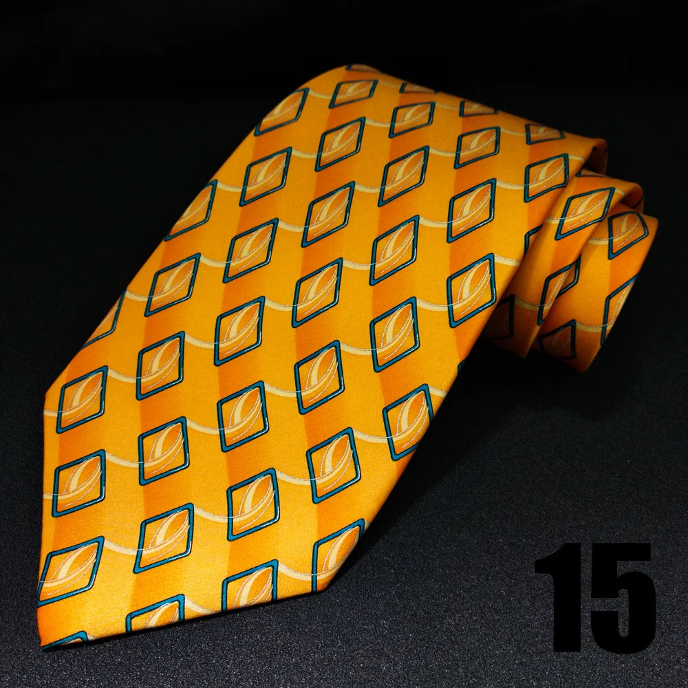 Men's Silk Jacquard Necktie – 10cm Wide Business & Wedding Tie