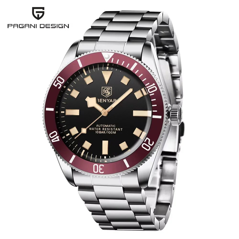 BENYAR BY-5179M Automatic Watch — BB58-Inspired Sport & Business, Super-LumiNova, 50M