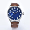 Corgeut 6023 Men's Hand-Wind Mechanical Watch | Seagull ST3600 | Leather Strap