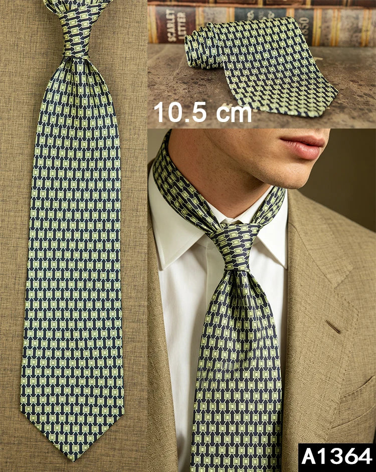 100% Silk Men's Printed Necktie – Vintage & Novelty Collection