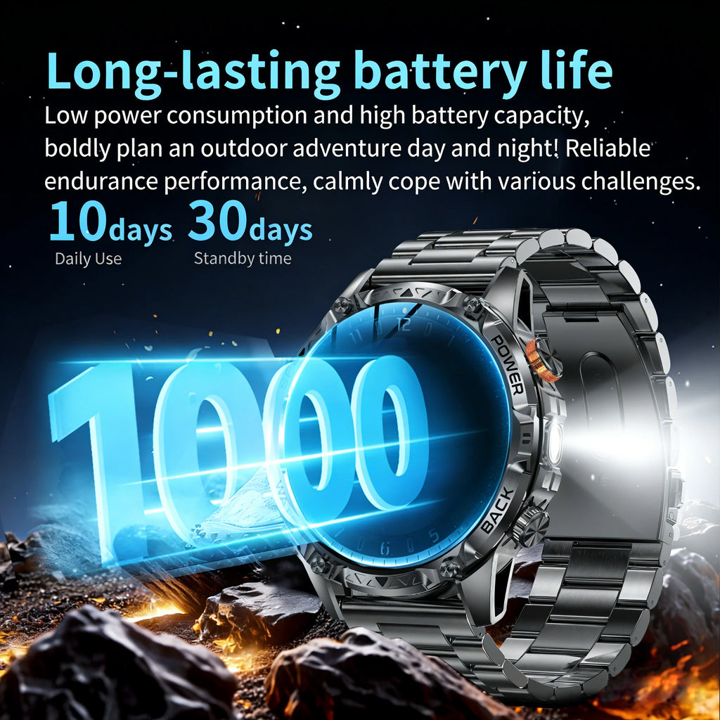 DAORKOW YK16 Smartwatch | 1000mAh, IP68 Swimming, Bluetooth Calling & Alexa