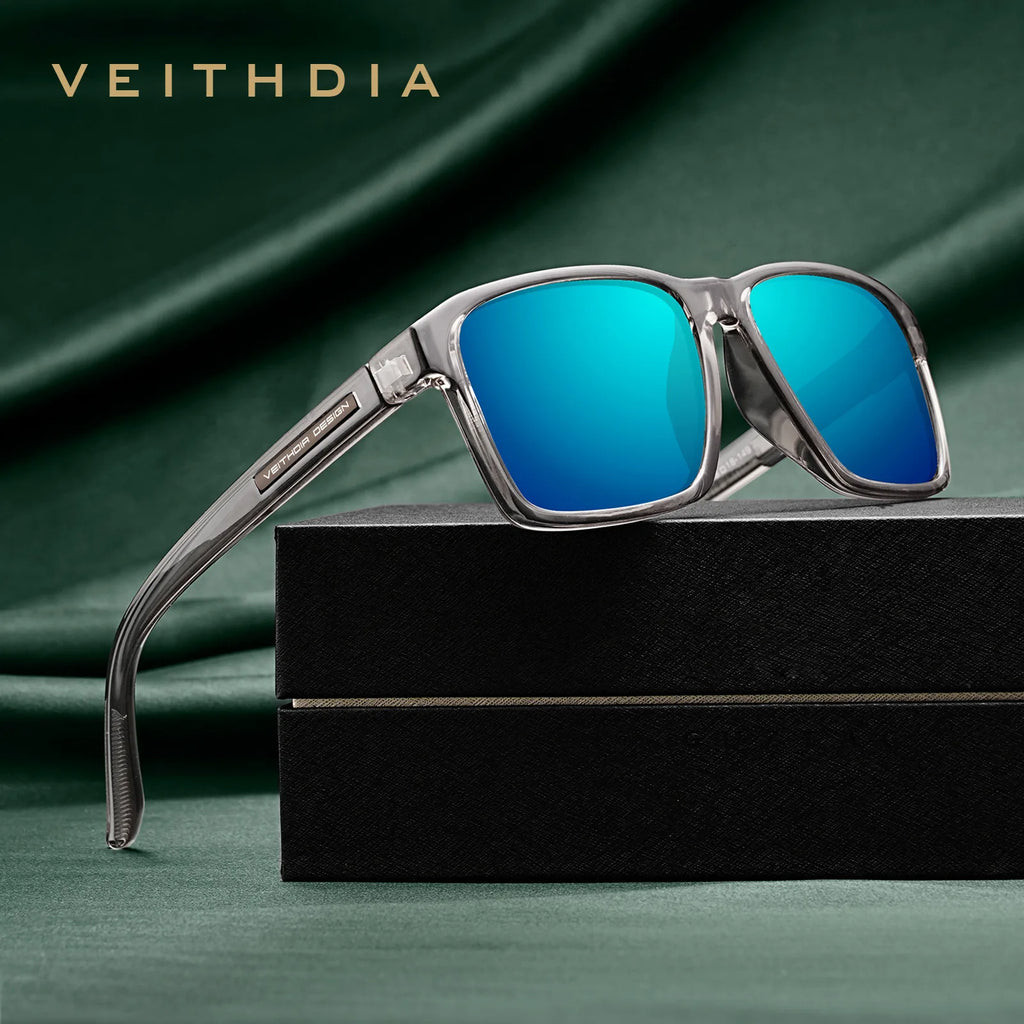 VEITHDIA Square Polarized Sunglasses | Mirror & Gradient Lenses | UV400