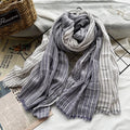 Japanese-Style Cotton Linen Tassel Scarf – 190cm, 11 Colourways