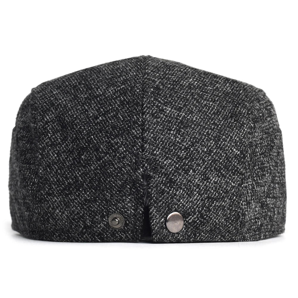 Thick Warm Newsboy Flat Cap – Soft Retro Driver Hat for Autumn & Winter