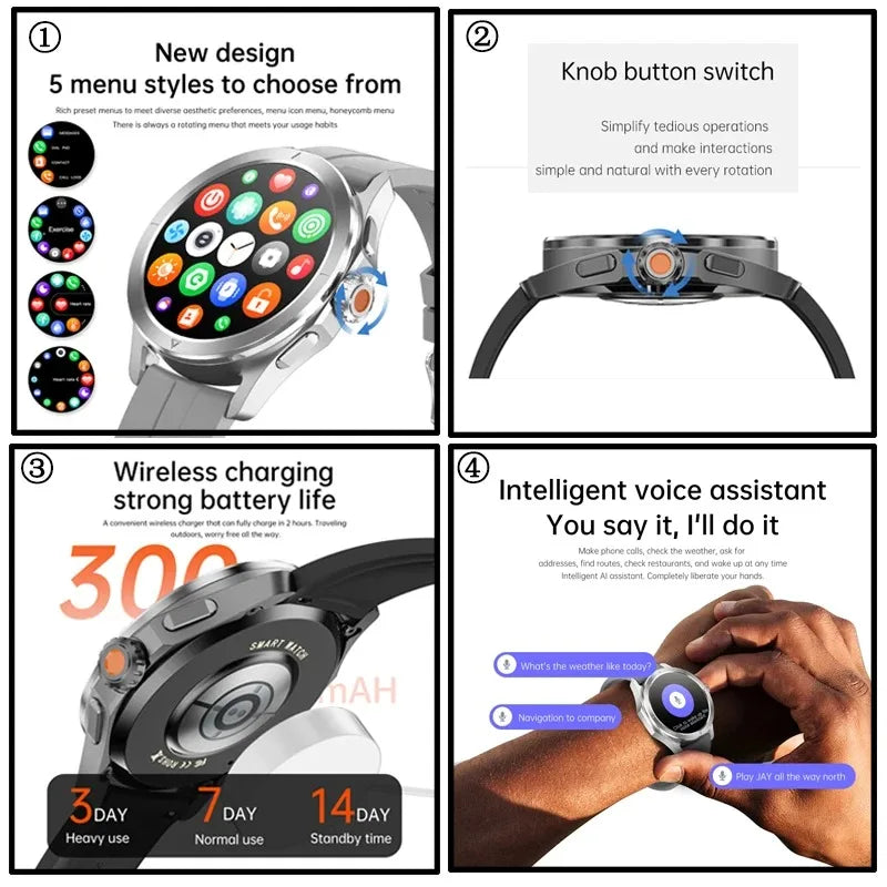 Hiwego S4 Ultra Smartwatch | 1.53" AMOLED, NFC, GPS, Compass & IP68