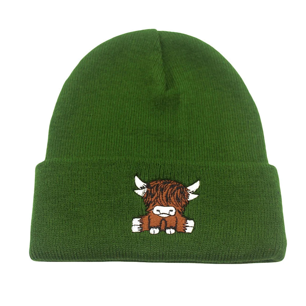 Embroidered Knit Beanie – Warm Pullover Cap | Men's & Women's
