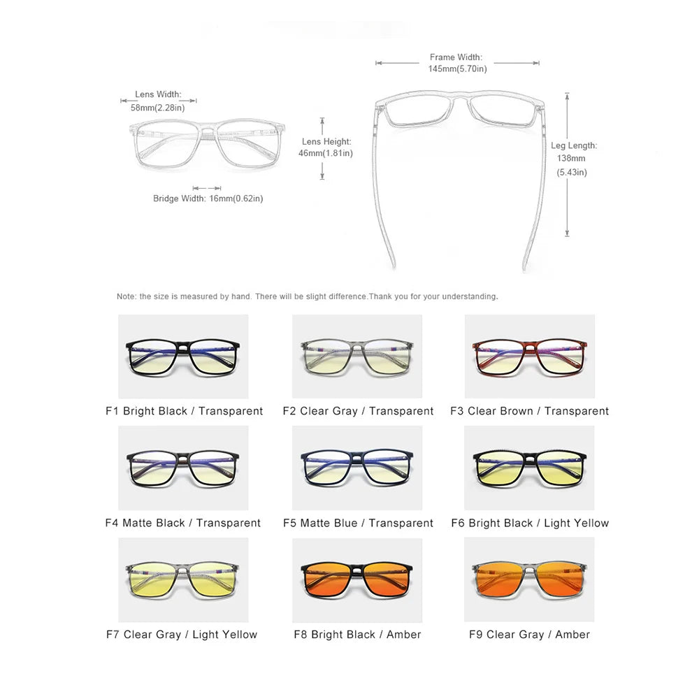 KINGSEVEN Blue Light Blocking Glasses Transparent Lens Men/Women Anti-Blue Ray Eyewear Students Daliy Phone Computer Eyeglasses