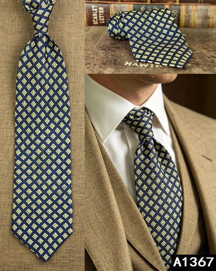100% Silk Men's Printed Necktie – Vintage & Novelty Collection
