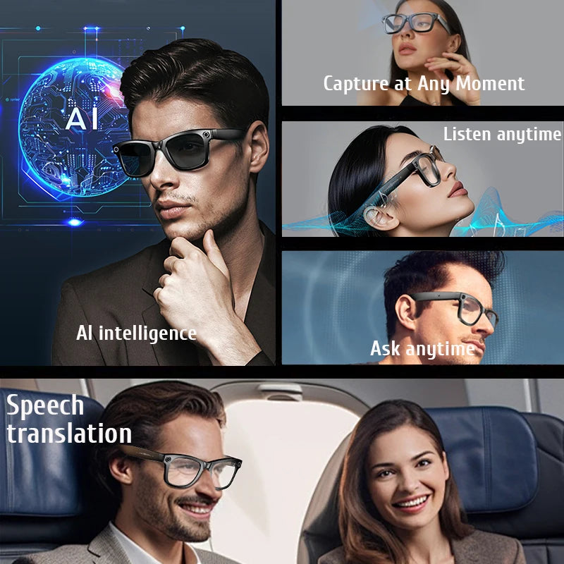 LIGE AI Smart Glasses – 8MP Camera, 4GB, AI Translation, Photochromic Option, 42g