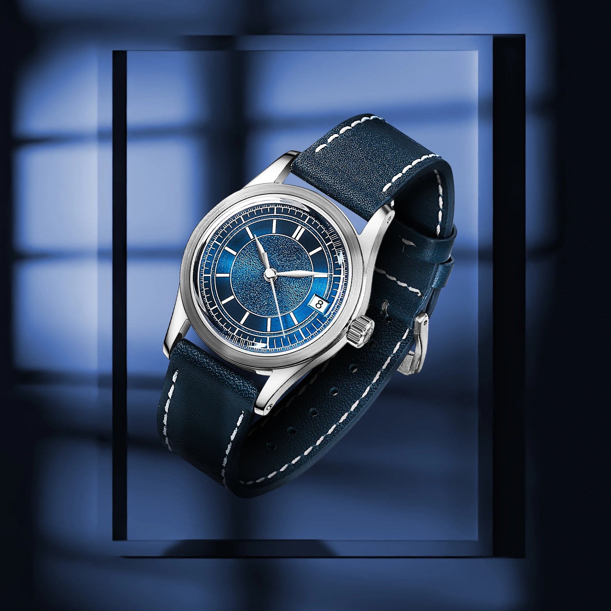 BODERRY HOU Automatic Watch – 80-Hour Power Reserve, Domed Sapphire Crystal, 100m Water Resistant