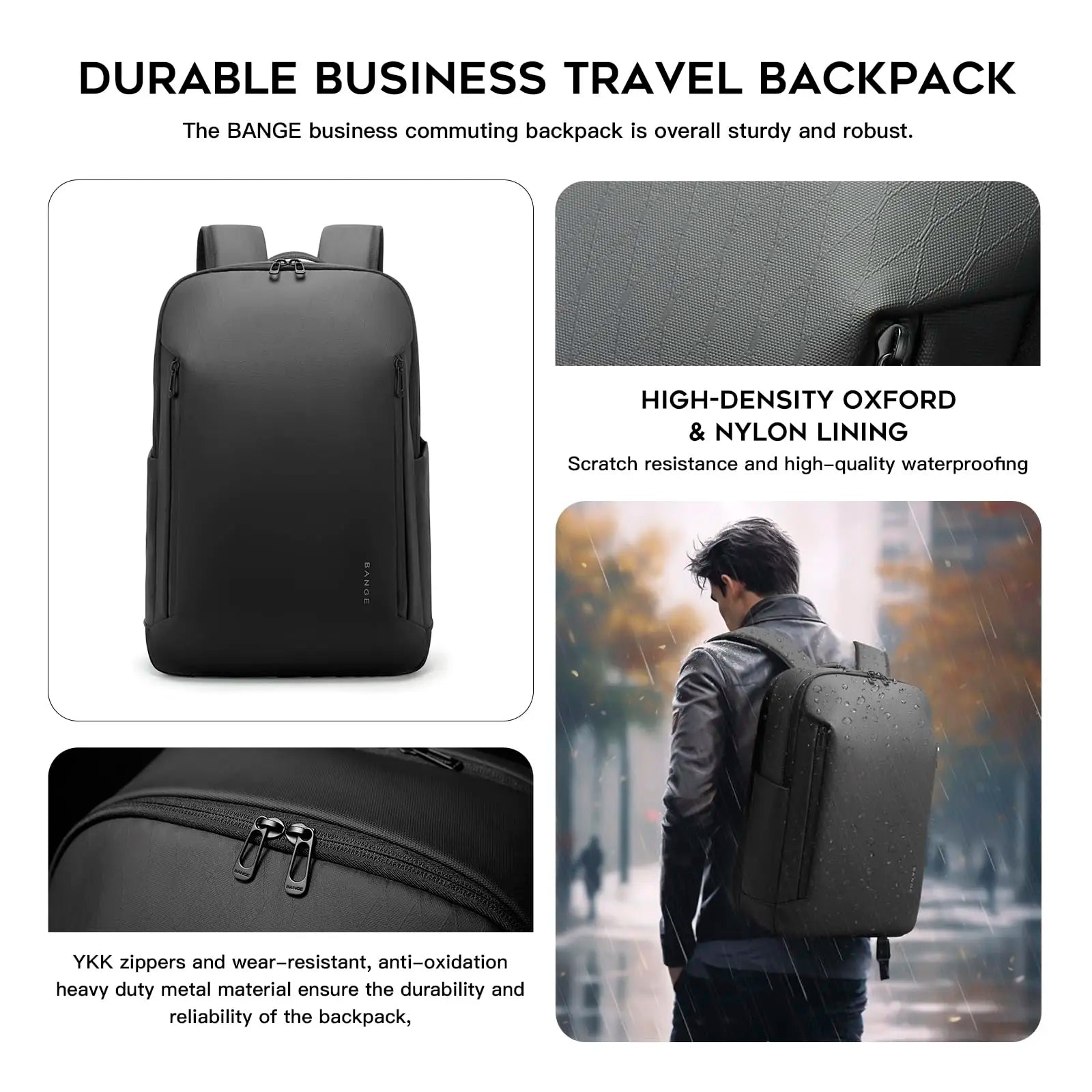 Bange BG-3057 Laptop Backpack – 46L Multi-Pocket, Waterproof, 15.6"
