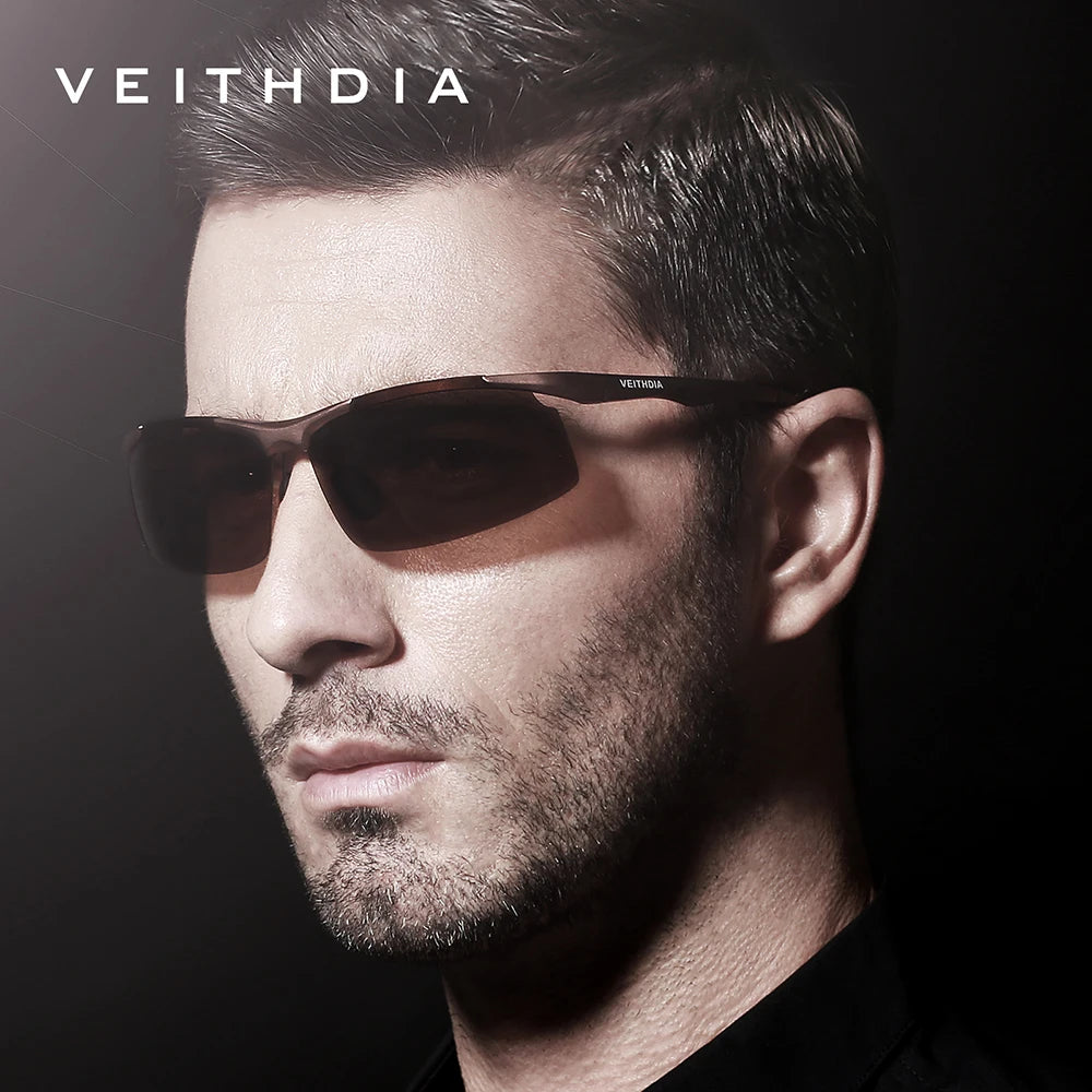 VEITHDIA Rimless Sunglasses | Aluminium Frame | Polarized UV400