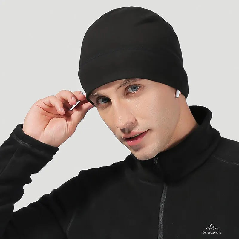 Polar Fleece Skull Cap – Windproof Winter Beanie for Skiing & Cycling | Unisex