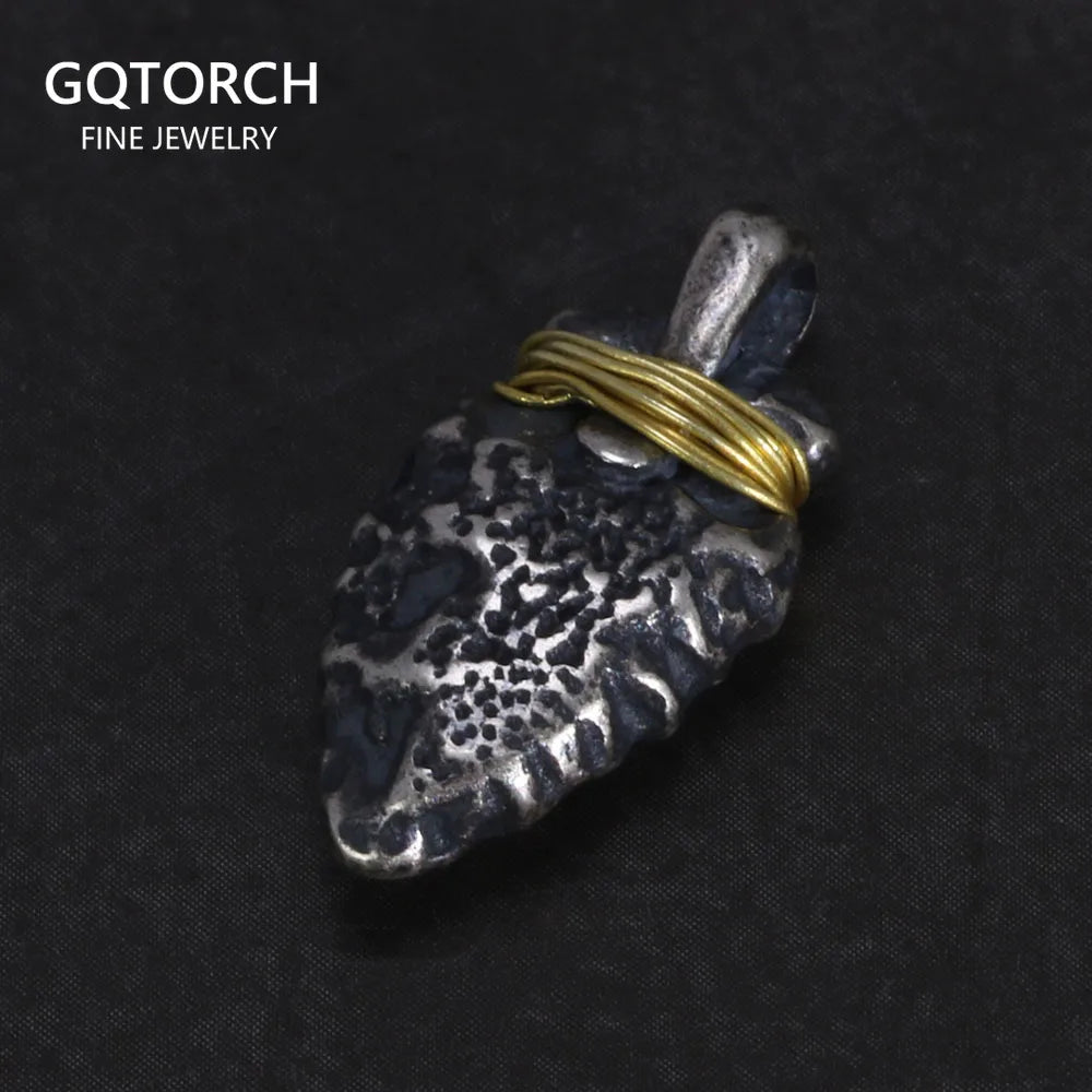S925 Sterling Silver Viking Spearhead Pendant — Handcrafted Charm
