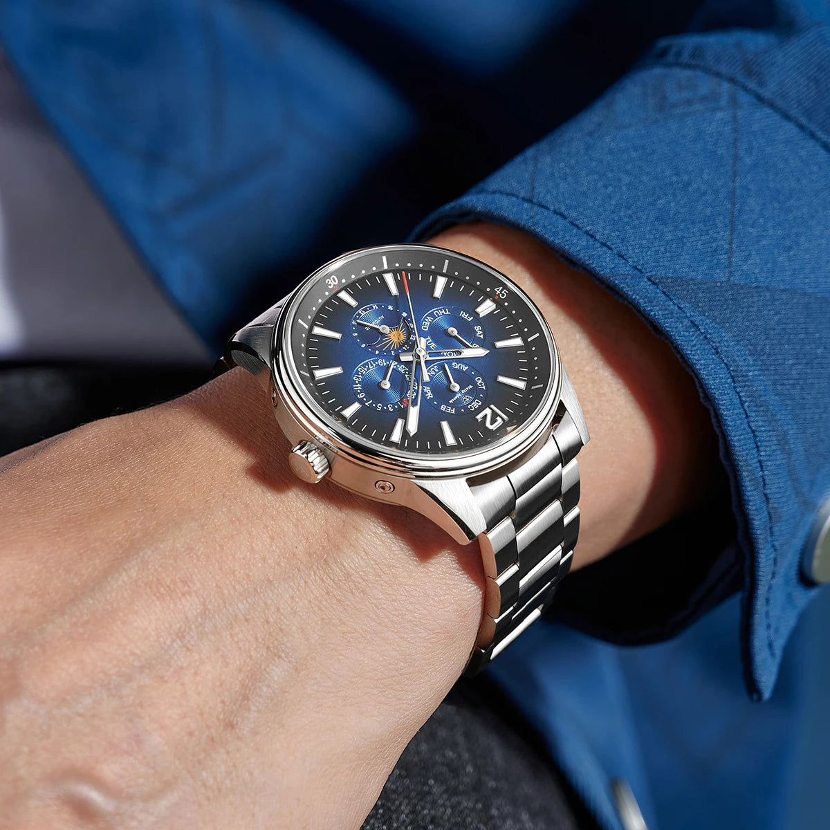 Welly Merck WM160M Automatic Dress Watch – California Dial, Sapphire Crystal, Stainless Steel