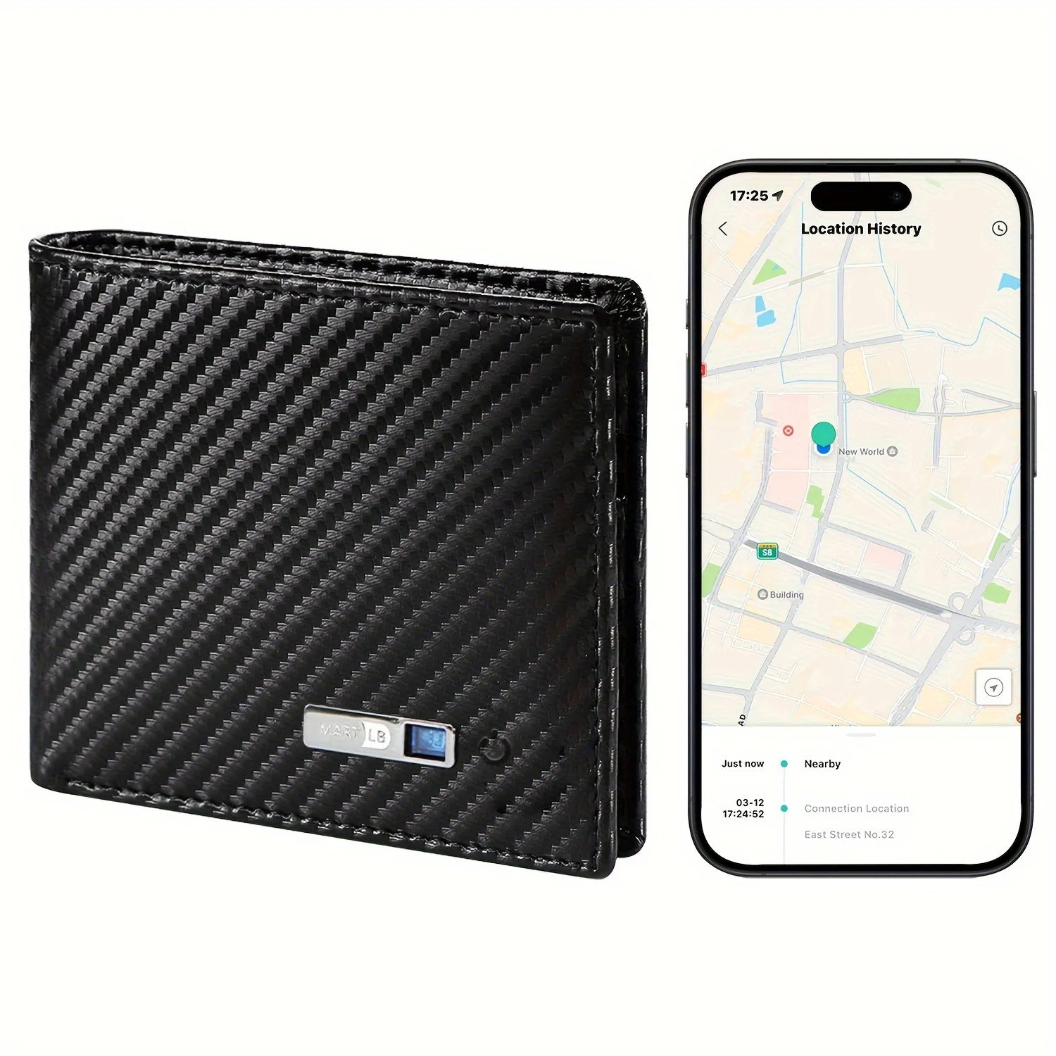 Smart Tracker Genuine Leather Bifold Wallet – Anti-Loss