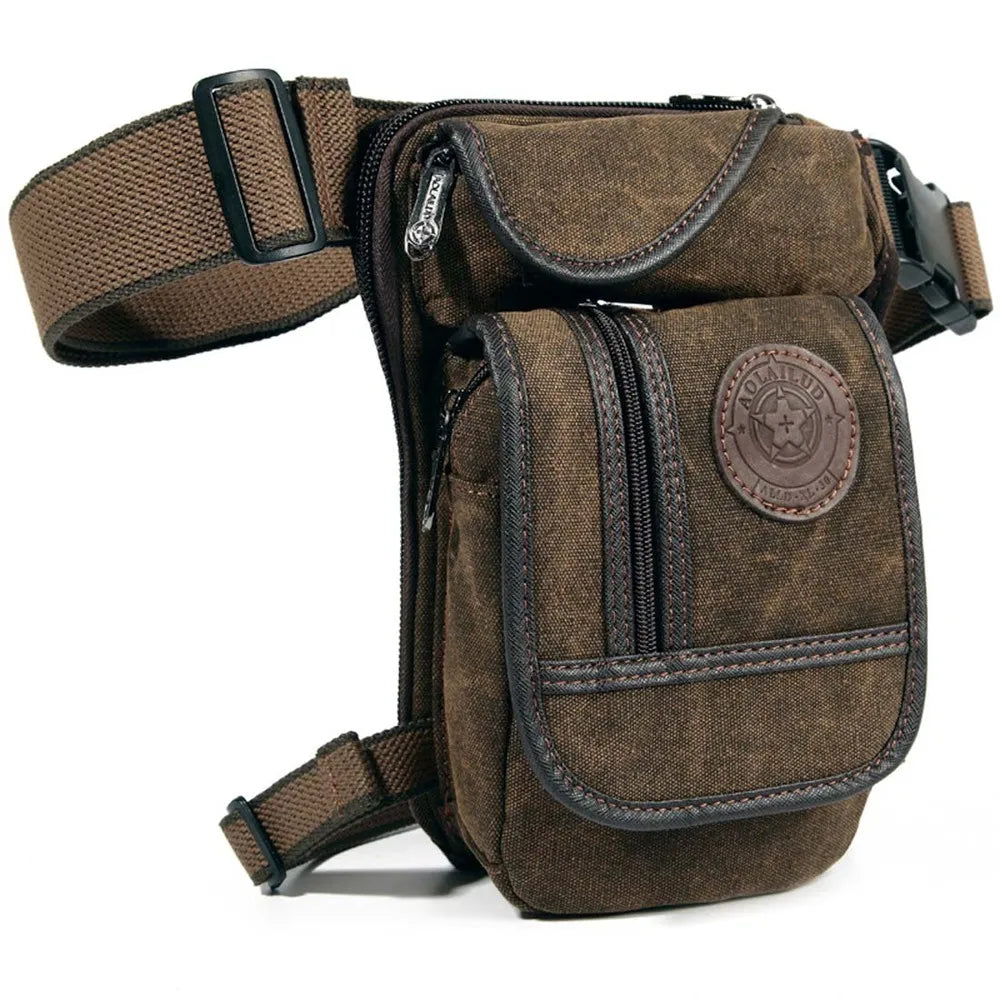 Men's Drop Leg Bag – Tactical Fanny Pack & Motorcycle Rider Waist Pack