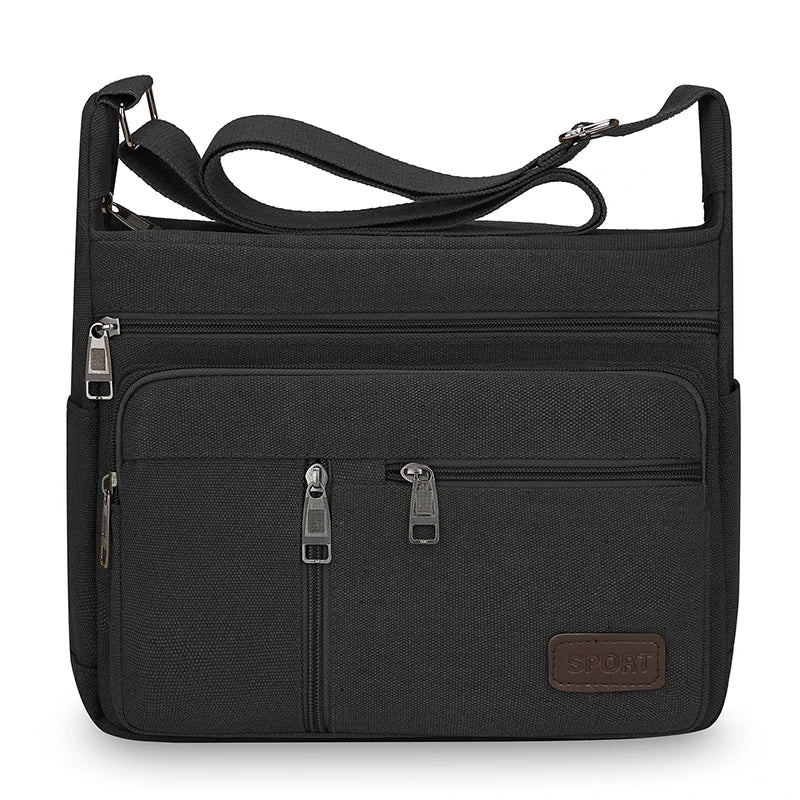 Unisex Nylon Box Crossbody & Shoulder Bag – Casual Tote Messenger for Travel & Daily Use
