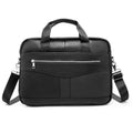 Leather men's business briefcase for meetings and office use, large capacity computer bag, shoulder bag, crossbody bag