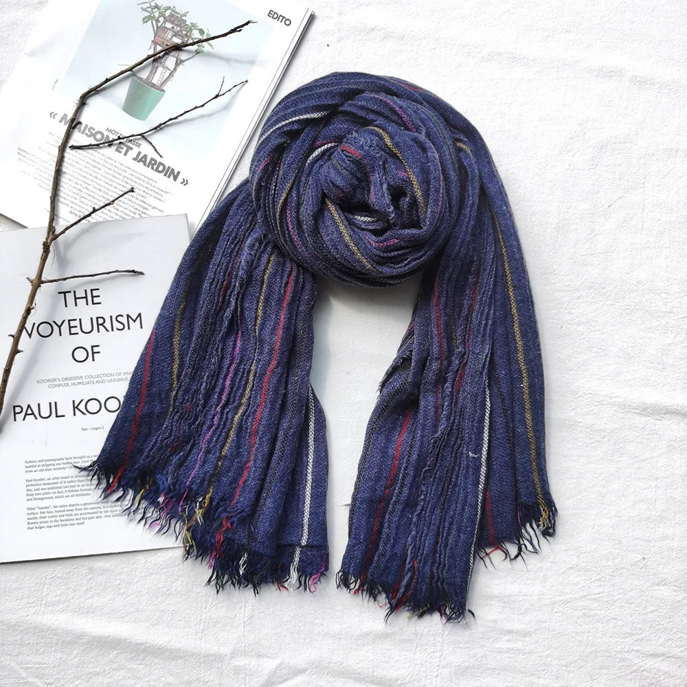 Men's Striped Winter Scarf