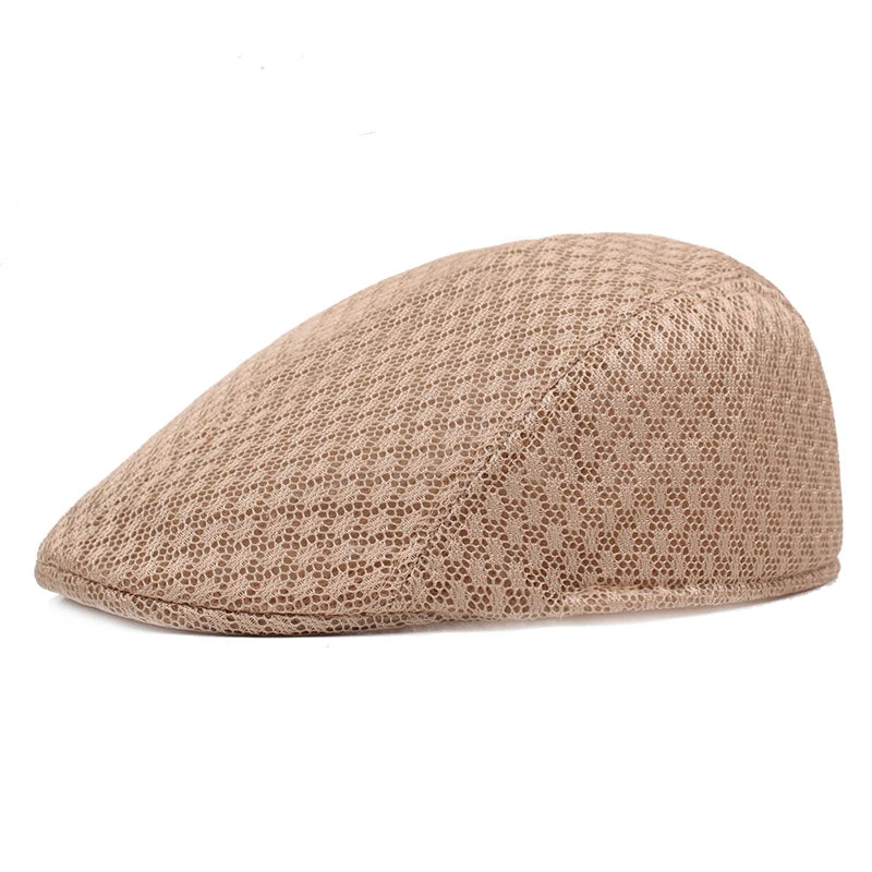Men's Breathable Flat Cap – Lightweight Beret Style