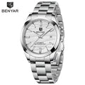 BENYAR BY-5208 Automatic Watch – Sand Grain Dial, 40mm Stainless Steel, 50m Water Resistant