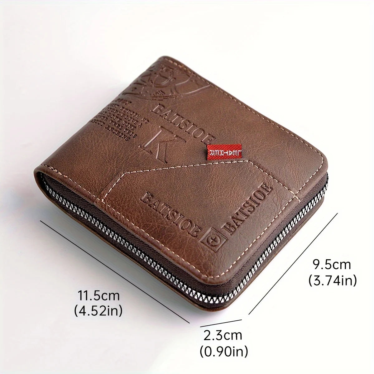 Wax Oil PU Zip-Around Wallet