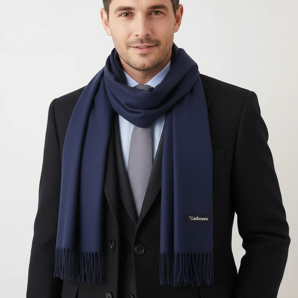 Men's Cashmere Blend Solid Scarf