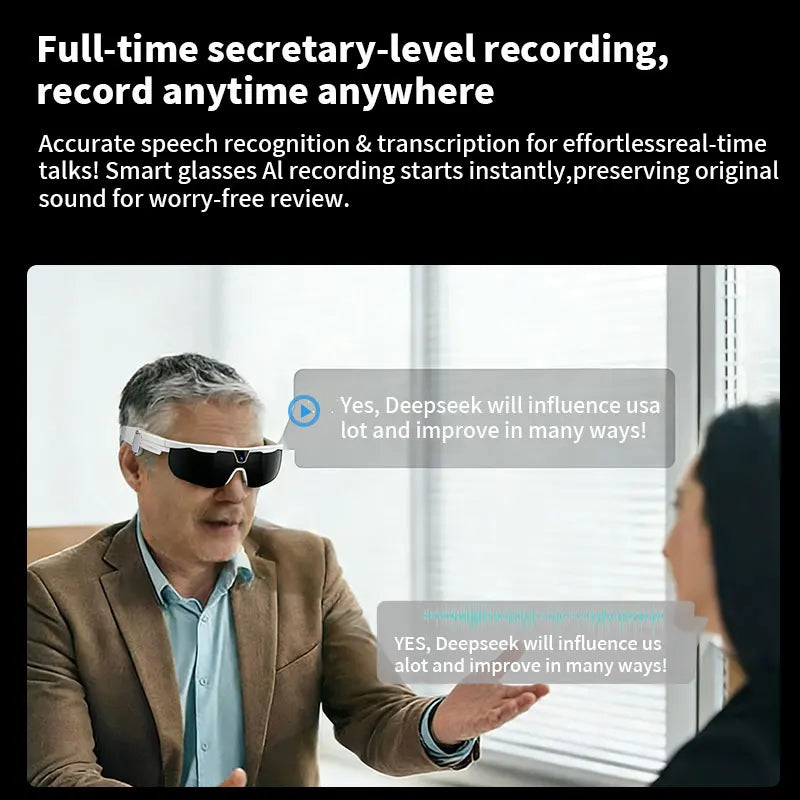 LIGE AI Sports Glasses – Sony 8MP Camera, 35g, 12-Hour Music, 3D Sound, ChatGPT, IP66