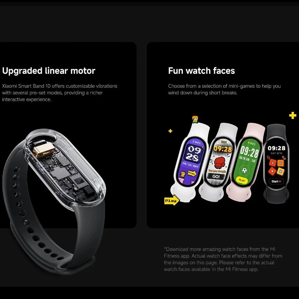 Xiaomi Mi Smart Band 10 Global Version 1.72" AMOLED Health Monitoring 21 Day Battery 5ATM Waterproof Smartwatch Sports Bracelet