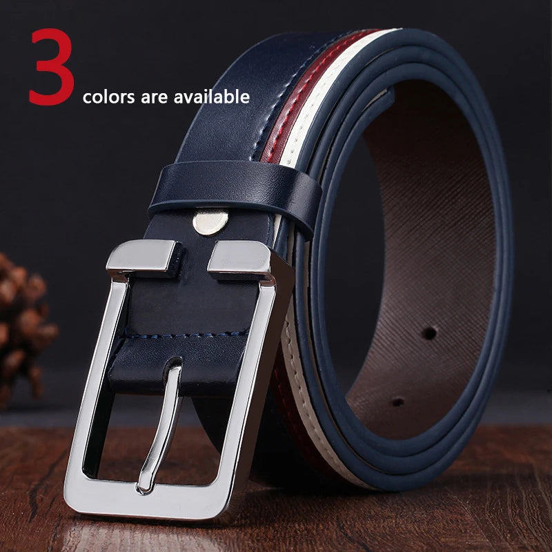 Men's Leather Pin Buckle Belt – Classic & Casual