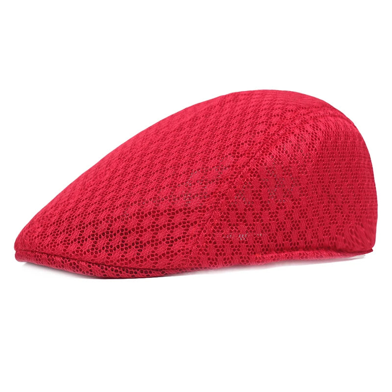 Men's Breathable Flat Cap – Lightweight Beret Style