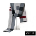Men's Plaid Winter Scarf – Cashmere-Blend, 180cm, 14 Colourways