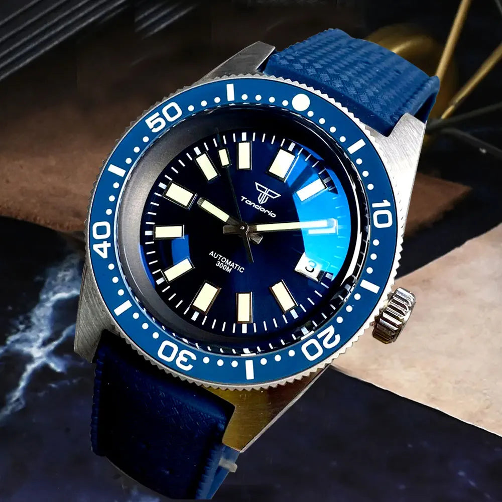 Tandorio 41mm 62MAS Dive Watch – Seiko NH35A, Ceramic Bezel, AR Sapphire, 300m Water Resistant