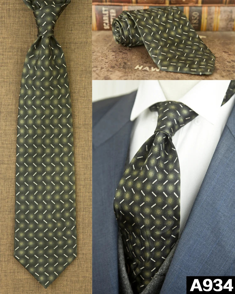 100% Silk Men's Printed Necktie – Vintage & Novelty Collection