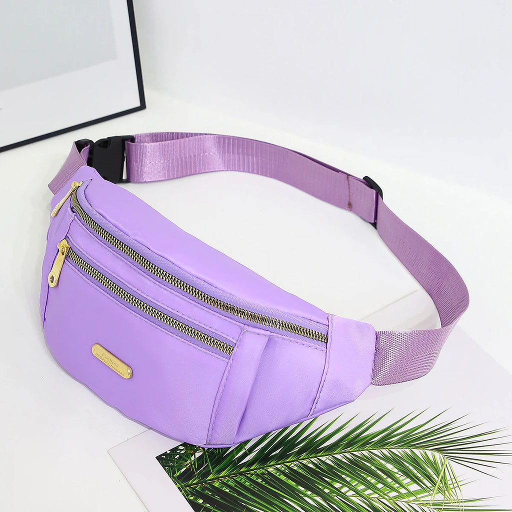 Lightweight Nylon Fanny Pack – Unisex Belt Bag for Running, Hiking & Travel