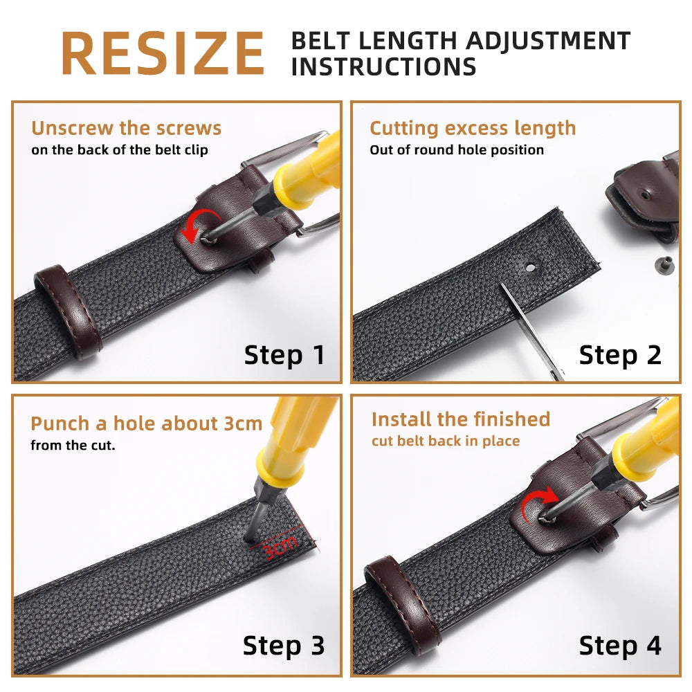 LAMBRUSSO Men's Ratchet Belt – Casual Alloy Buckle