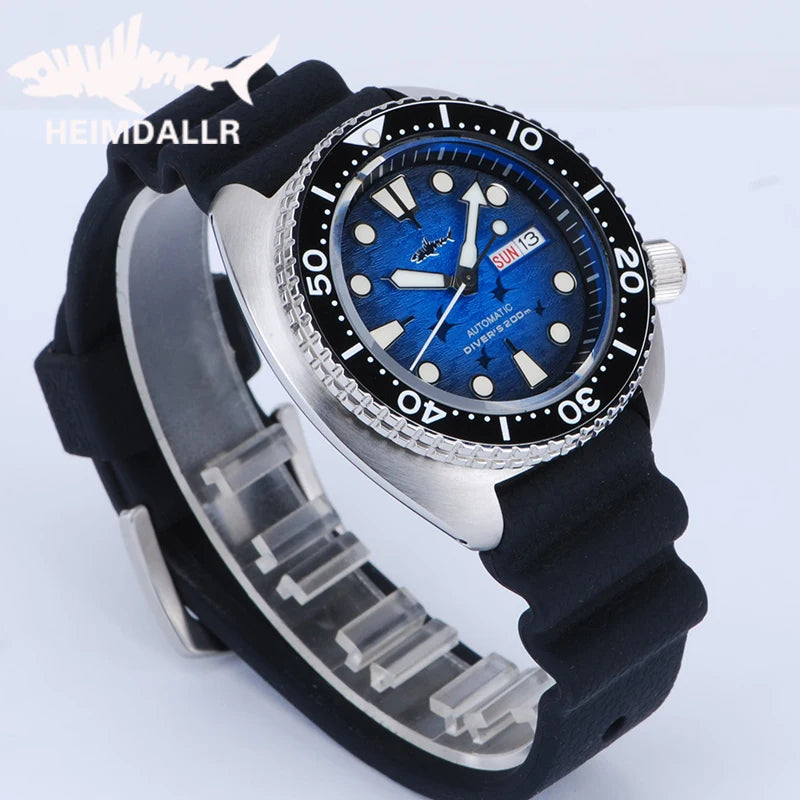 HEIMDALLR Turtle King Automatic Dive Watch – NH36, Sapphire Crystal, 200m Water Resistant