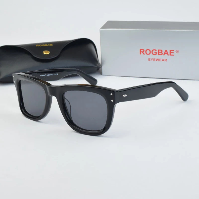ROGBAE 0502 Oval Acetate Sunglasses