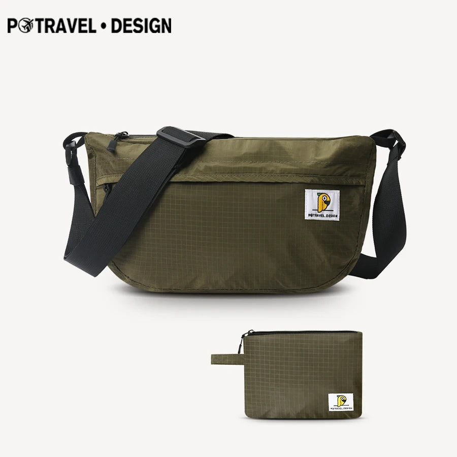 Ripstop Nylon Crossbody Sling Bag – Lightweight Foldable Shoulder & Messenger Bag