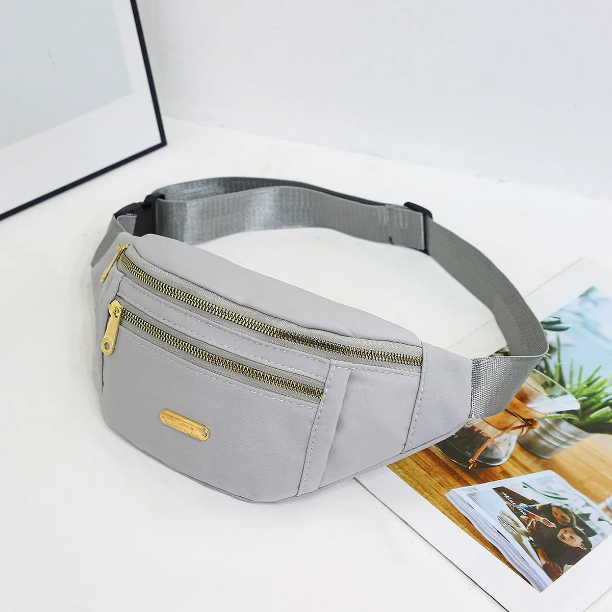 Lightweight Nylon Fanny Pack – Unisex Belt Bag for Running, Hiking & Travel
