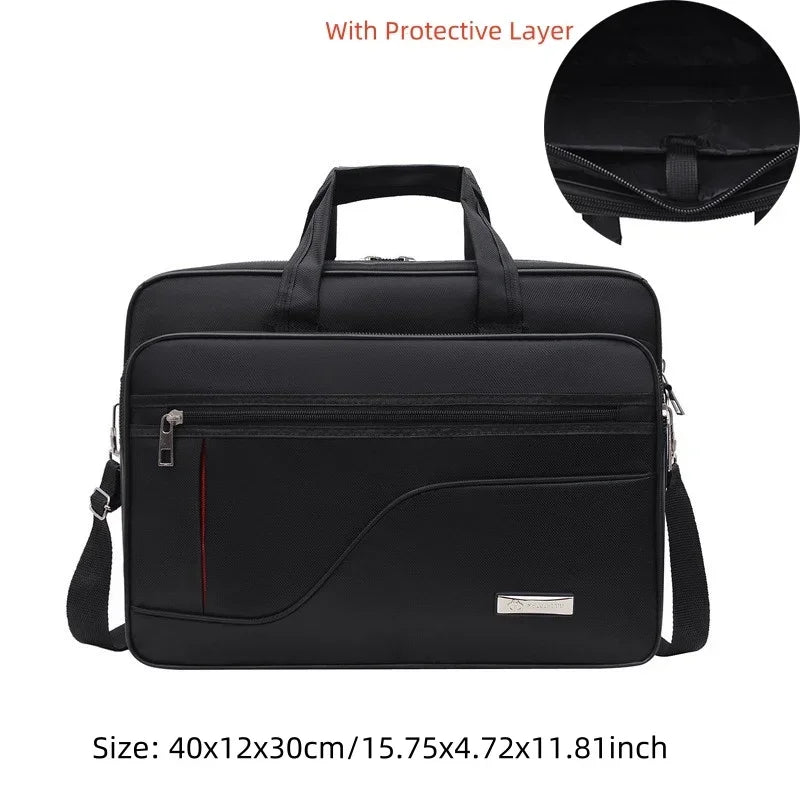 Oxford Cloth Laptop Bags Men Large Capacity Briefcase Business Travel Shoulder Pouch