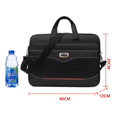 Large Capacity Oxford Cloth Briefcase Canvas Handbag Men's Business Bag Computer Bag Young Men's Soft Handle Shoulder Bag