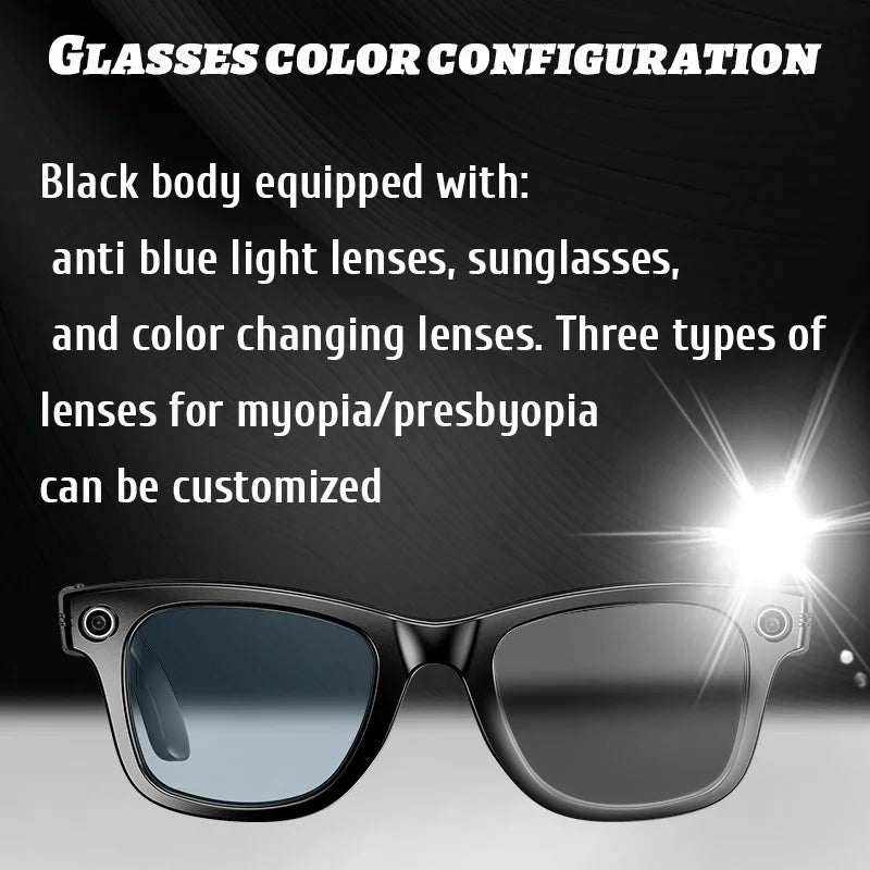 LIGE AI Smart Glasses – 8MP Camera, 4GB, AI Translation, Photochromic Option, 42g